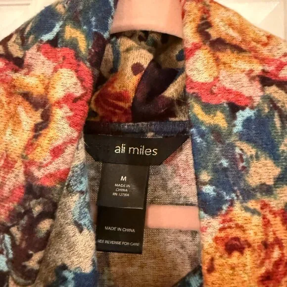 Ali Miles Multicolor Fall Cowl Tunic Top – Size M - Picture 4 of 6